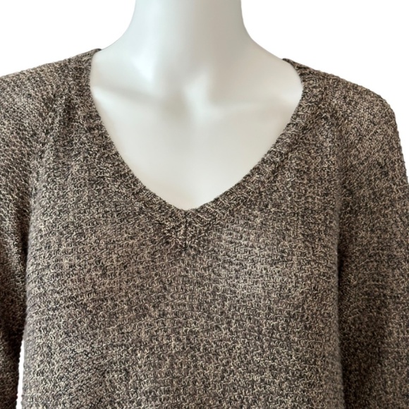 Eileen Fisher Women's S Linen V-Neck Knit Top 3/4 Sleeves Beach Boho Lagenlook - Picture 4 of 16